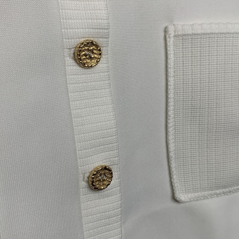 Vintage Hedy Knits of Cali Sleeveless Button Up Cardigan Sweater Gold Button S/M - Picture 7 of 16